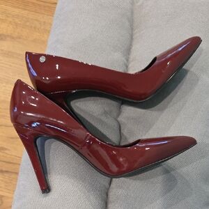 Calvin Klein Maroon Patent Heels